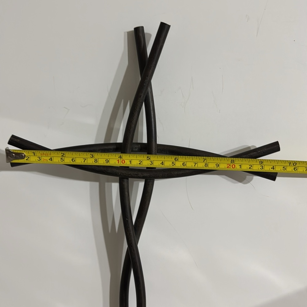 Dicksons Braided Black 16 x 9.5 Metal Hanging Wall Cross - Picture 3 of 4